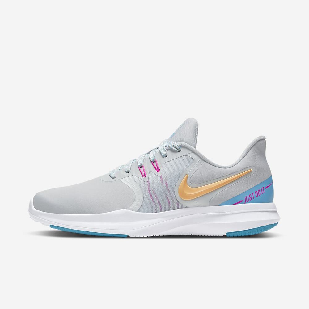 Chaussure De Fitness Nike In-Season TR 8 Platine 8236-179 Pure Platinum/Blue Force/Laser Fuchsia/Melon Tint Femme | XPP-36059529